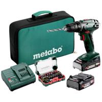 Metabo 602207930 Accu-schroefboormachine 18 V 2 Ah LiHD Brushless, Incl. koffer, Zonder accu, Zonder lader