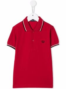 Fred Perry Kids polo à bords rayés - Rouge