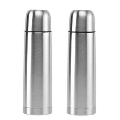 Excellent Houseware Thermosfles - 2x - RVS - 1 liter - isoleerfles - thermoskan - zilver
