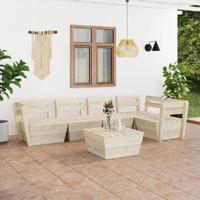 6-delige Loungeset pallet geïmpregneerd vurenhout