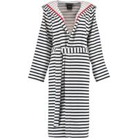 Cawö Cawö Dames Badjas met Capuchon 1243 Schwarz-weiss 46