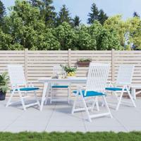 Tuinstoelkussens 4 st 40x40x3 cm oxford stof blauw