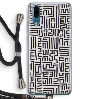 Moroccan Print: Huawei P20 Transparant Hoesje met koord