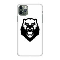Angry Bear (white): Volledig geprint iPhone 11 Pro Max Hoesje
