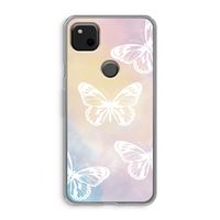 White butterfly: Google Pixel 4a Transparant Hoesje