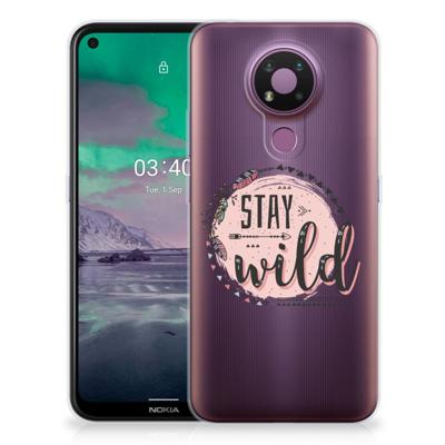 Nokia 3.4 Telefoonhoesje met Naam Boho Stay Wild Nokia 3.4 Telefoonhoesje met Naam Boho Stay Wild