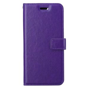 Basey iPhone 14 Plus Hoesje Book Case Kunstleer Cover Hoes -Paars