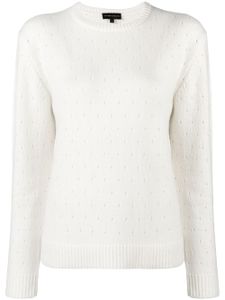 Cashmere In Love cashmere perforated pattern jumper - Blanc