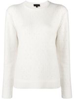 Cashmere In Love cashmere perforated pattern jumper - Blanc - thumbnail