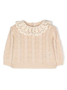 Louise Misha pull Ascalis en crochet - Tons neutres