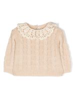 Louise Misha pull Ascalis en crochet - Tons neutres