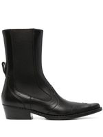 BY FAR bottes Otis 40 mm en cuir - Noir - thumbnail