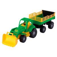 Cavallino Toys Cavallino Klassieke Tractor met Kiep Aanhangwagen, 66cm - thumbnail