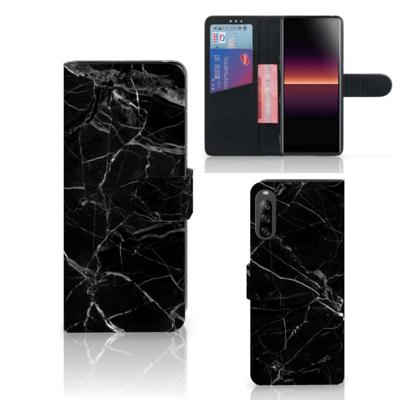 Sony Xperia L4 | Bookcase | Marmer Zwart - Origineel Cadeau Vader