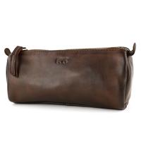 Bear Design Leren Make Up / Pen Etui L Bruin