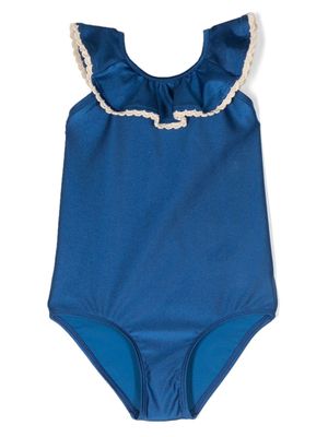 ZIMMERMANN Kids maillot de bain à dos ouvert - Bleu
