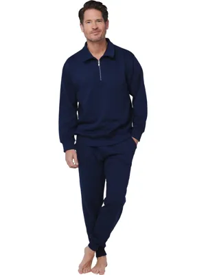 Pastunette heren Huispak - Zipper - Donkerblauw