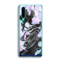 Pastel zwart: Huawei P30 Transparant Hoesje