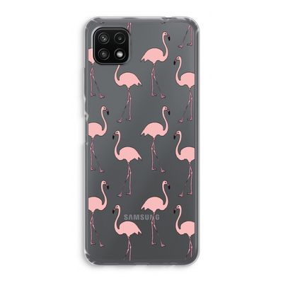 Anything Flamingoes: Samsung Galaxy A22 5G Transparant Hoesje