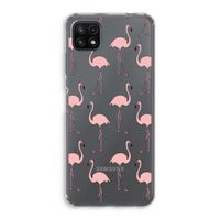 Anything Flamingoes: Samsung Galaxy A22 5G Transparant Hoesje