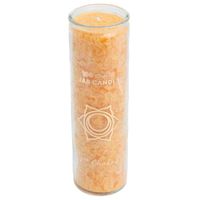 Fair Trade Sacraal Chakra (2e) Stearine Kaars in Glas - Oranje (100