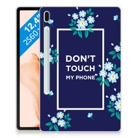 Samsung Galaxy Tab S7FE Print Case Flowers Blue DTMP