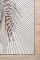 Karpet24 Creation Dynamic - Abstract Vloerkleed met Spiraaldesign in Grijs en Crème-240 x 340 cm