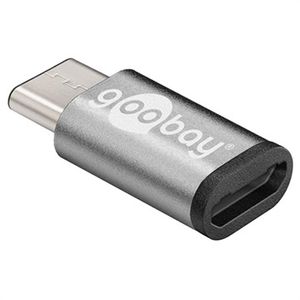 Goobay 56635 tussenstuk voor kabels USB-C USB 2.0 Micro-Buchse (Typ B) Zwart