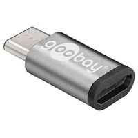 Goobay 56635 tussenstuk voor kabels USB-C USB 2.0 Micro-Buchse (Typ B) Zwart - thumbnail