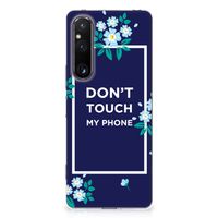 Sony Xperia 1 V Silicone-hoesje Flowers Blue DTMP