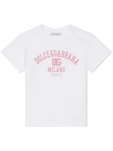 Dolce & Gabbana Kids t-shirt en coton à logo DG - Blanc