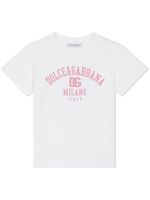 Dolce & Gabbana Kids t-shirt en coton à logo DG - Blanc - thumbnail