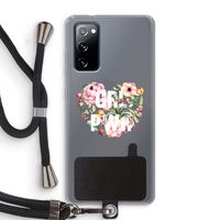 GRL PWR Flower: Samsung Galaxy S20 FE / S20 FE 5G Transparant Hoesje met koord