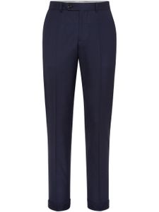 Brunello Cucinelli pantalon de tailleur à motif pied-de-poule - Bleu