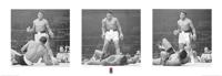 Kunstdruk Muhammad Ali Liston Triptych 95x33cm