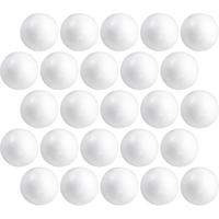 Piepschuim bollen/ballen - 25x - D10 cm - wit - styropor - hobby figuren