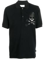 Philipp Plein polo en coton à patch tête de mort - Noir - thumbnail