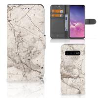 Samsung Galaxy S10 | Bookcase | Marmer Beige Samsung Galaxy S10 | Bookcase | Marmer Beige