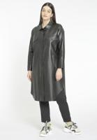Yoek Blouse-jas LEATHER | Zwart | Maat 56
