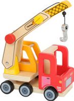 Houten hijskraan truck - rood