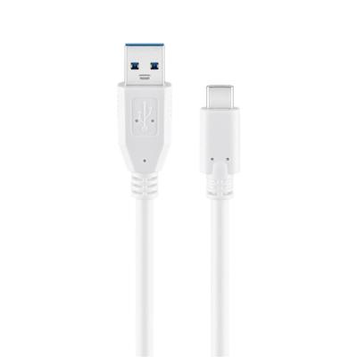 USB 3.2 GEN 1 (USB3.0) Aansluitkabel - USB-C naar USB-A - 5Gbit/s - USB adapter - OTG kabel - 1m - Wit
