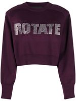 ROTATE BIRGER CHRISTENSEN sweat à logo strassé - Violet