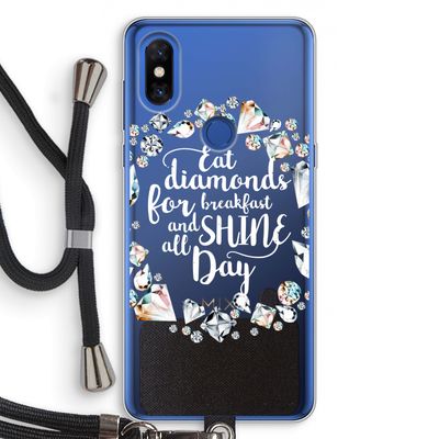 Diamonds: Xiaomi Mi Mix 3 Transparant Hoesje met koord