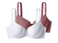 esmara Set van 2 dames-BH&apos;s - Plus size (Roze/wit, 90C)