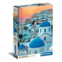 Clementoni high quality collection puzzel + poster santorini 1000 stukjes Clementoni high quality collection puzzel + poster santorini 1000 stukjes