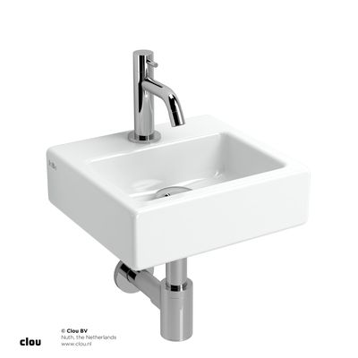 Fonteinset Clou InBe Rechthoek Wit Keramiek en Chroom