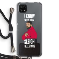 Sleigh Bells Ring: Samsung Galaxy A22 5G Transparant Hoesje met koord