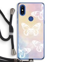 White butterfly: Xiaomi Mi Mix 3 Transparant Hoesje met koord