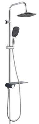 Schutte AQUASTAR hoofddouche set met zijdelingse planchet | chroom-antraciet 60511