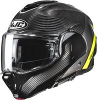 HJC F100 Carbon Stan, Systeemhelm, Zwart Geel